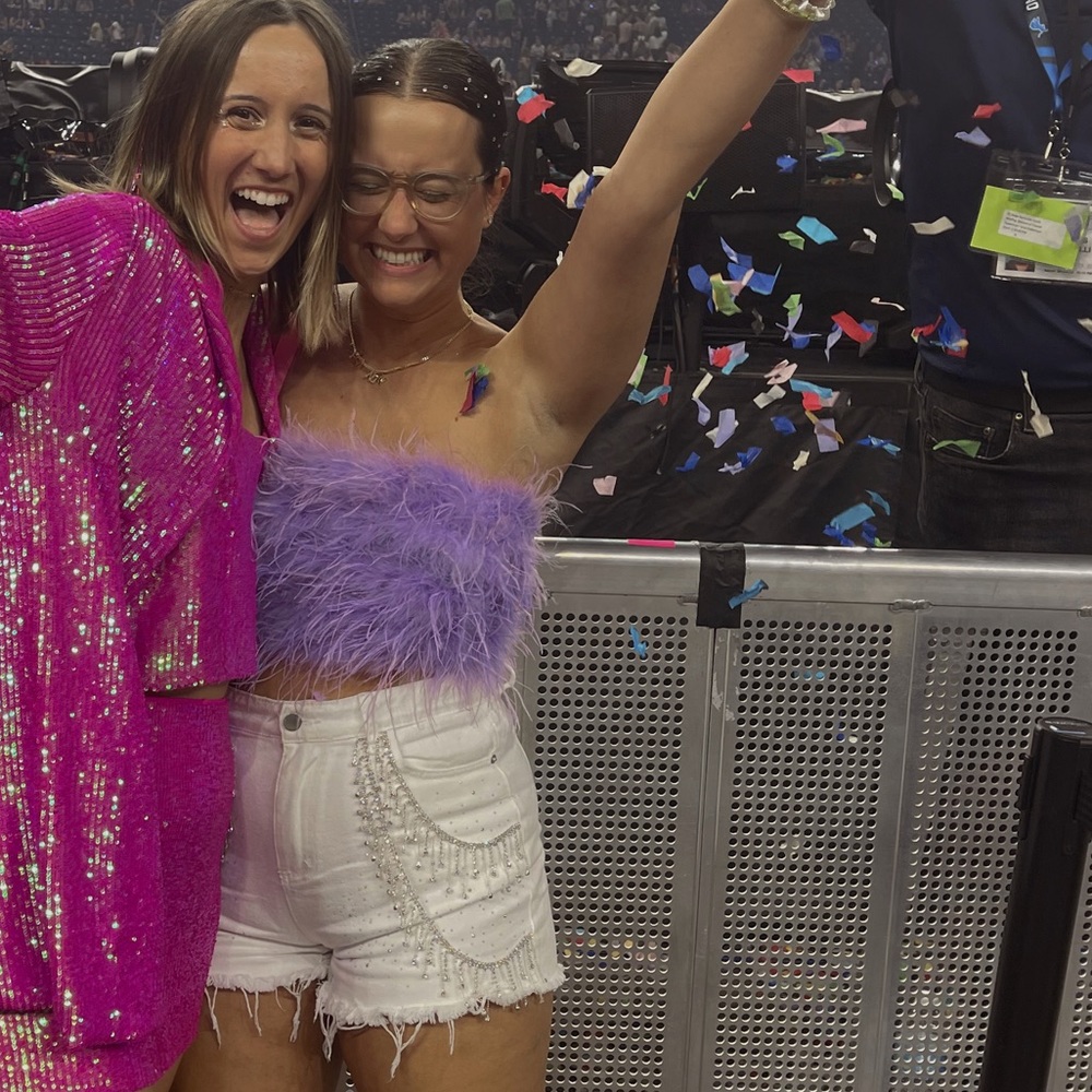 12th tribe purple feather tube top